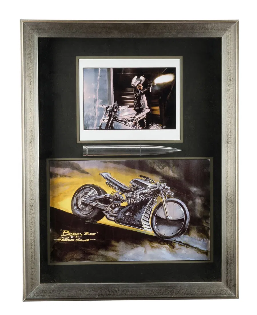 BLADE (1998) - Blade's (Wesley Snipes) Stake with Concept Art on Display