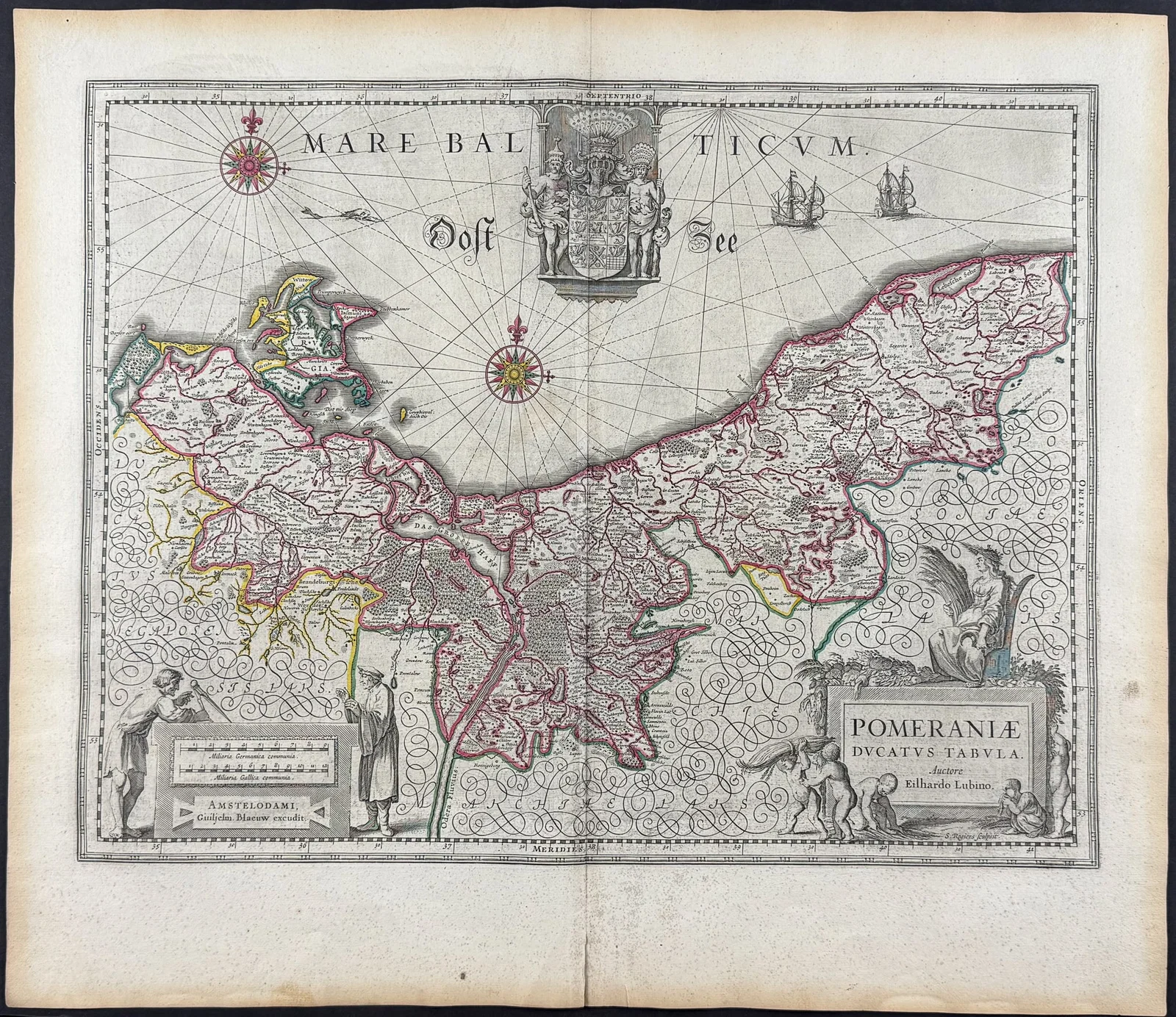 Blaeu - Map of Pomerania (Poland, Germany)