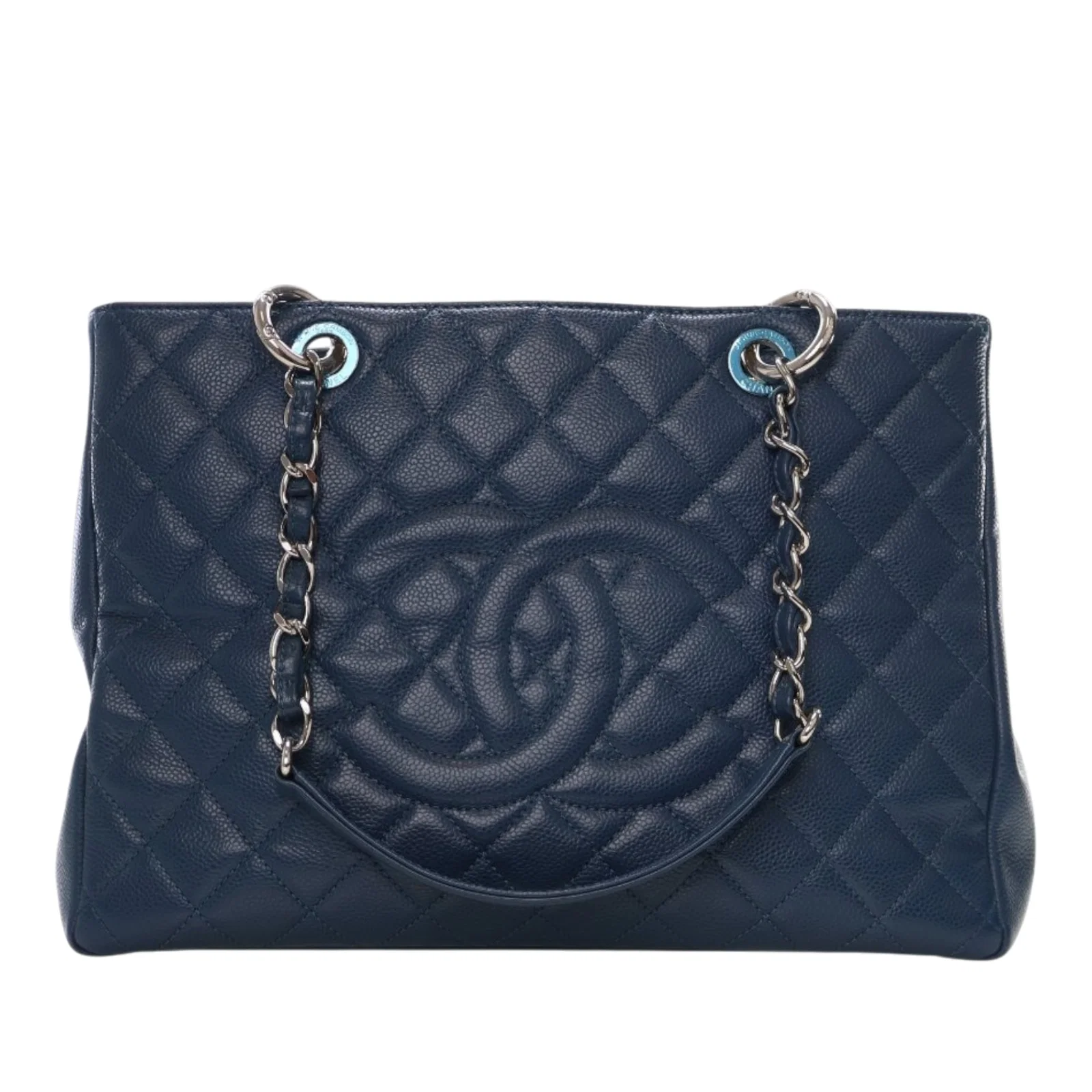 Blue Caviar Leather Grand Shopping Tote Bag by Chanel