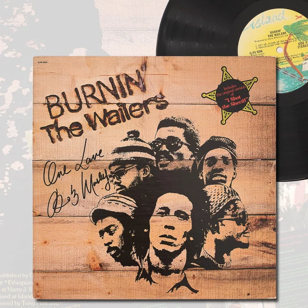 BOB MARLEY SIGNED LP "BURNIN'"