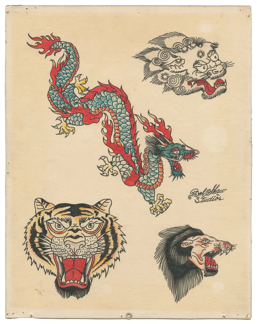 Bob Shaw Studios Tattoo Flash with Japanese Imagery