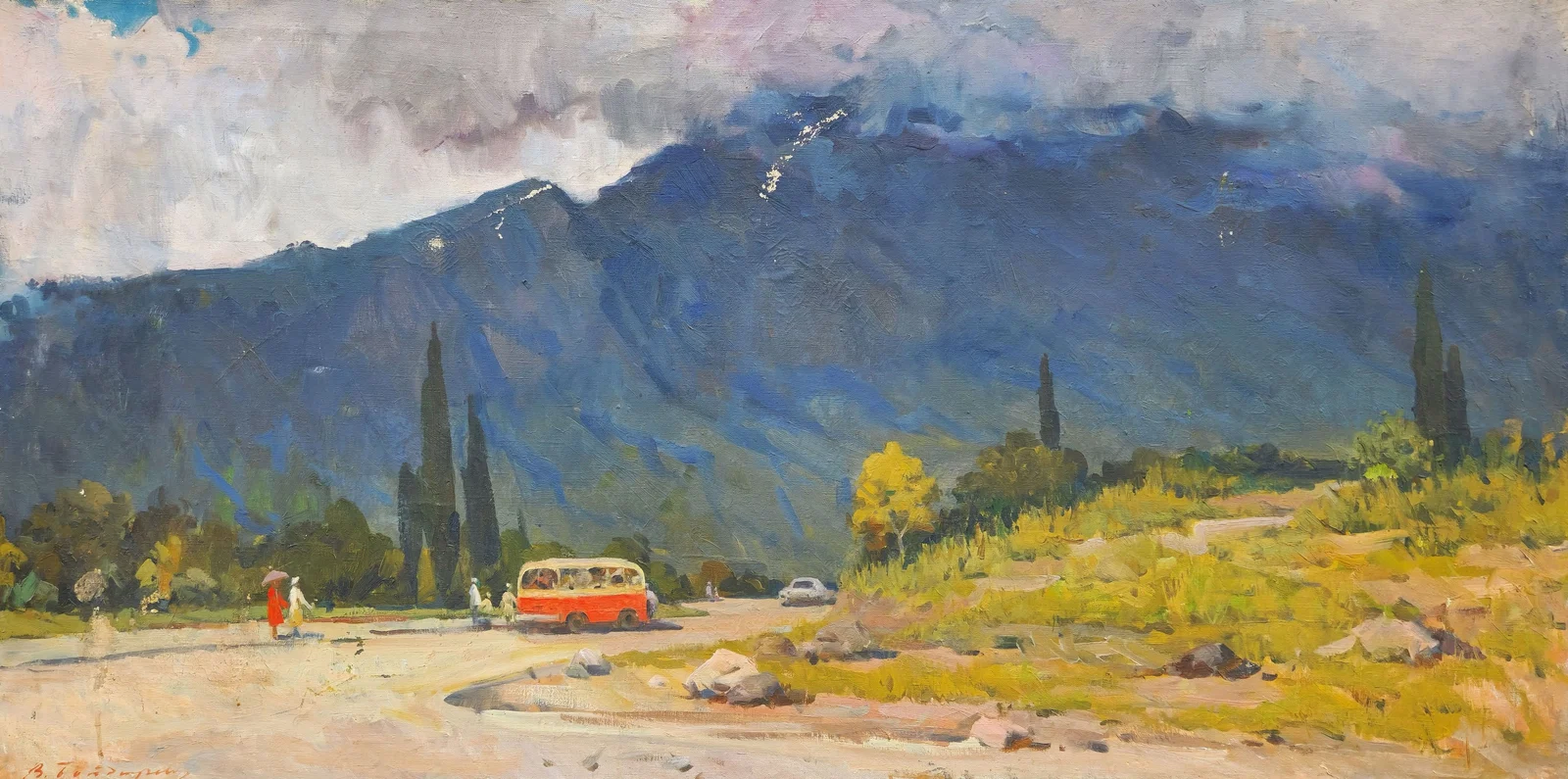 Boldyrev Volodymyr (Ukrainian artist), "Crimean landscape", oil on canvas