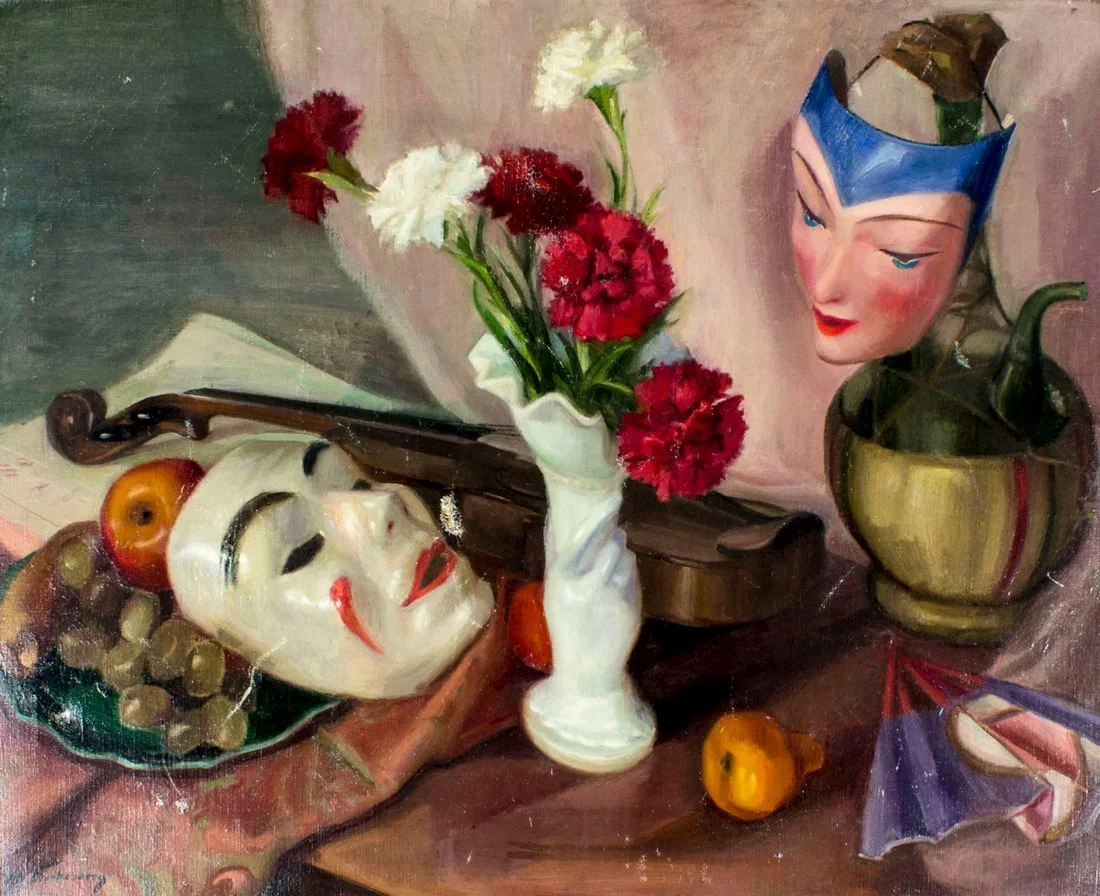 Bonnie Frankenberg (IL,early 20C) oil painting antique