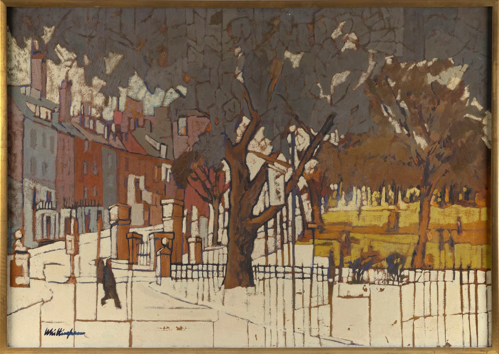 BONNIE WHITTINGHAM (Massachusetts/New York/California, 1921-1997), Boston Common., Oil on canvas,