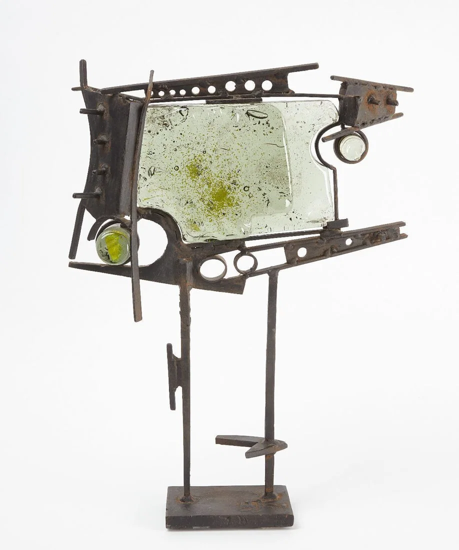 Borge Jorgensen - Abstract Metal and Glass Sculpture