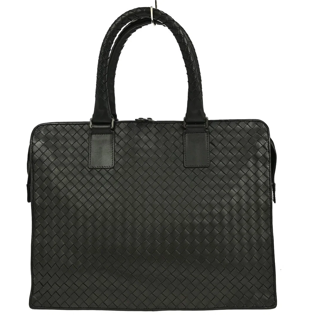 Bottega Veneta Intrecciato Black Nappa Leather Top Zip Briefcase