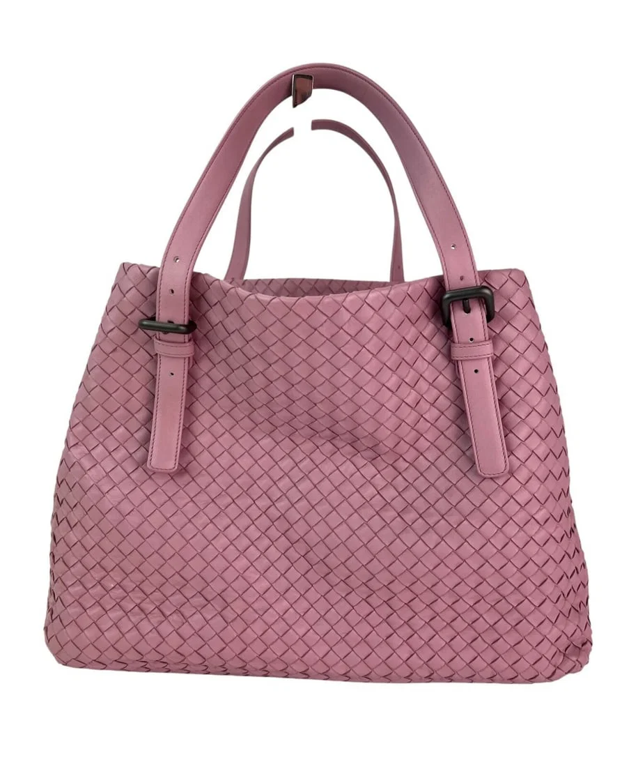 Bottega Veneta Nappa Intrecciato Large Rose Pink Tote Bag