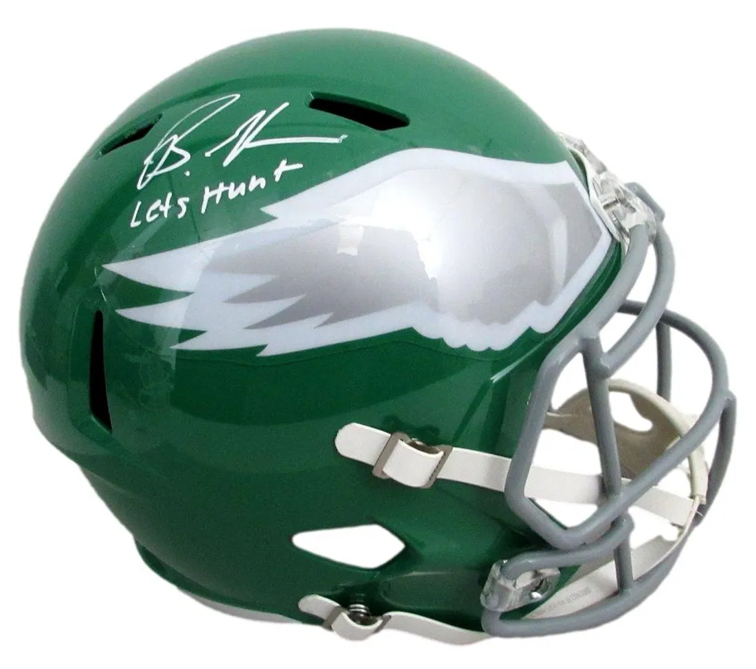 Brandon Graham Signed Kelly Green Full Size Replica Helmet Eagles BAS Authenticated