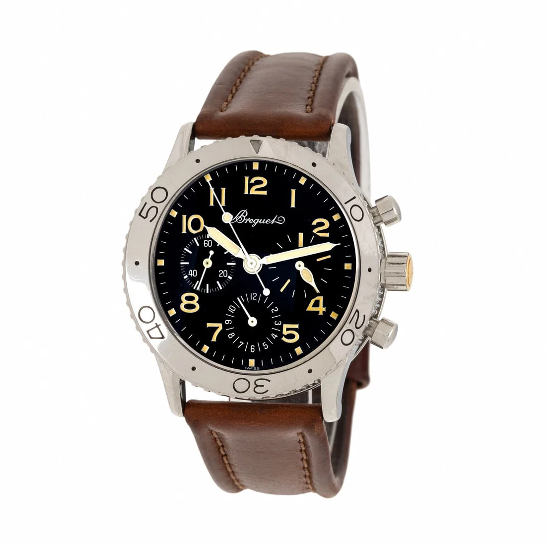 Breguet, Ref. 3800 Stainless Steel 'Type XX Aéronavale' Chronograph Watch, with Box, Papers,