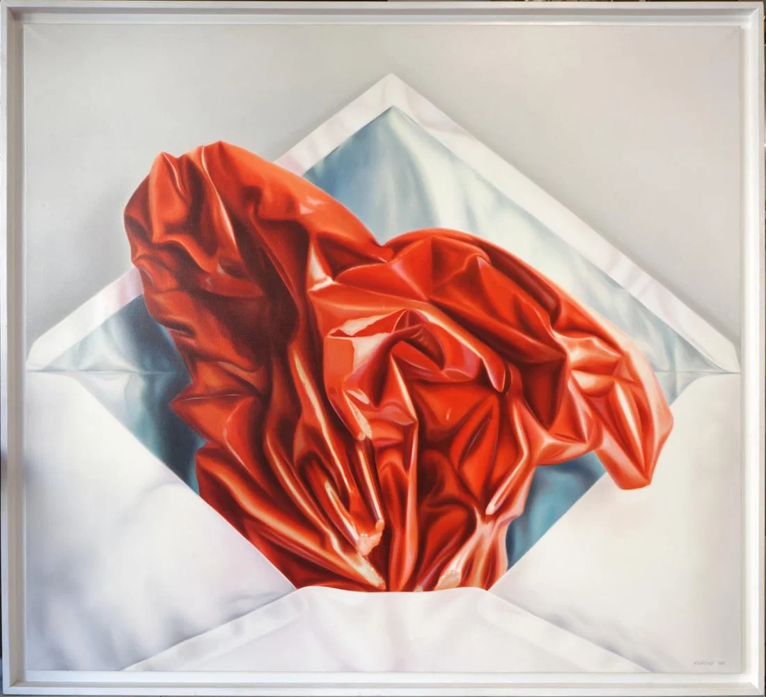 Brigitte Kornetzky - "The Opened Message" 1986 - Large format 200 x 181 cm