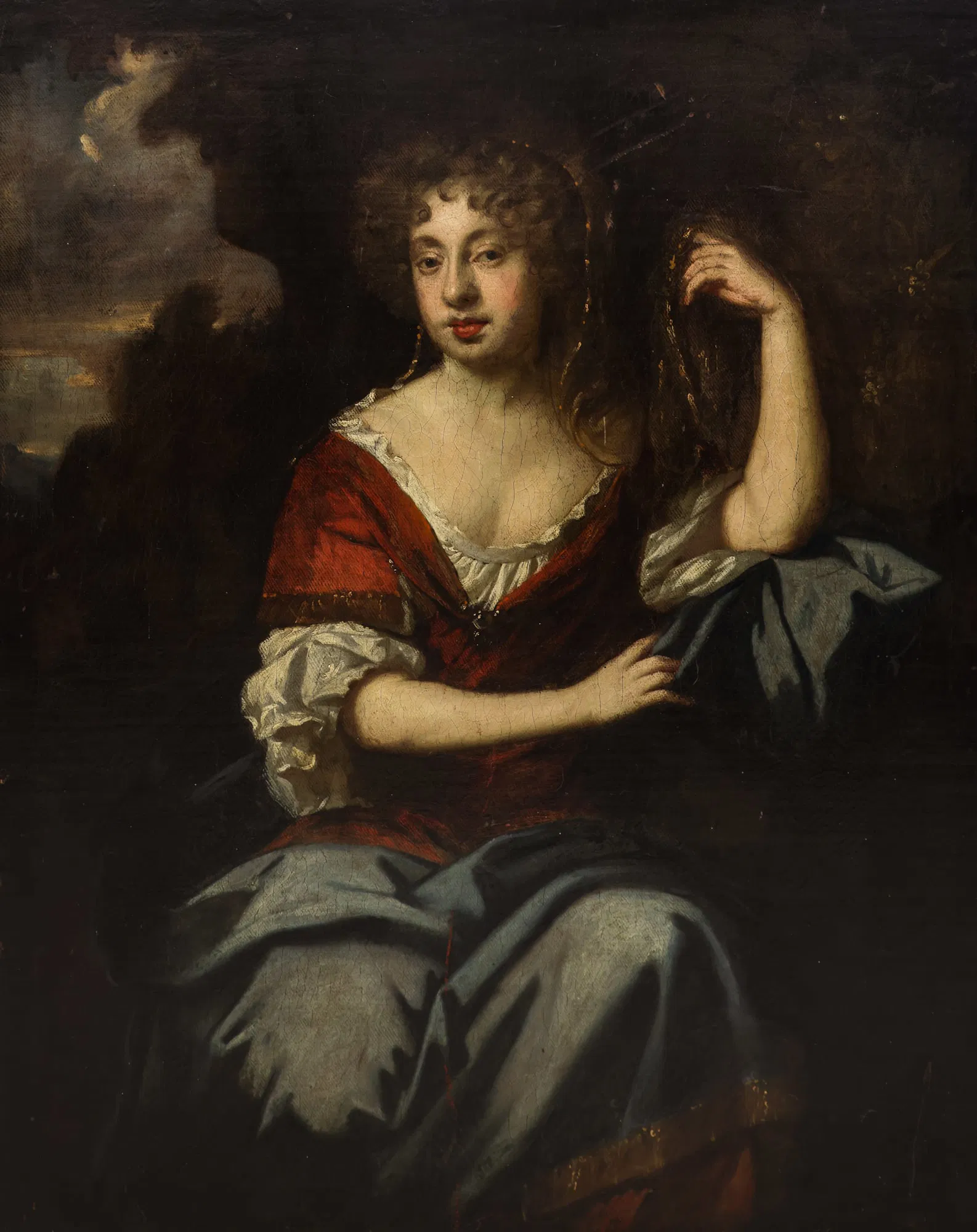 British School 17th Cent. Portrait of Jane Needham Oil