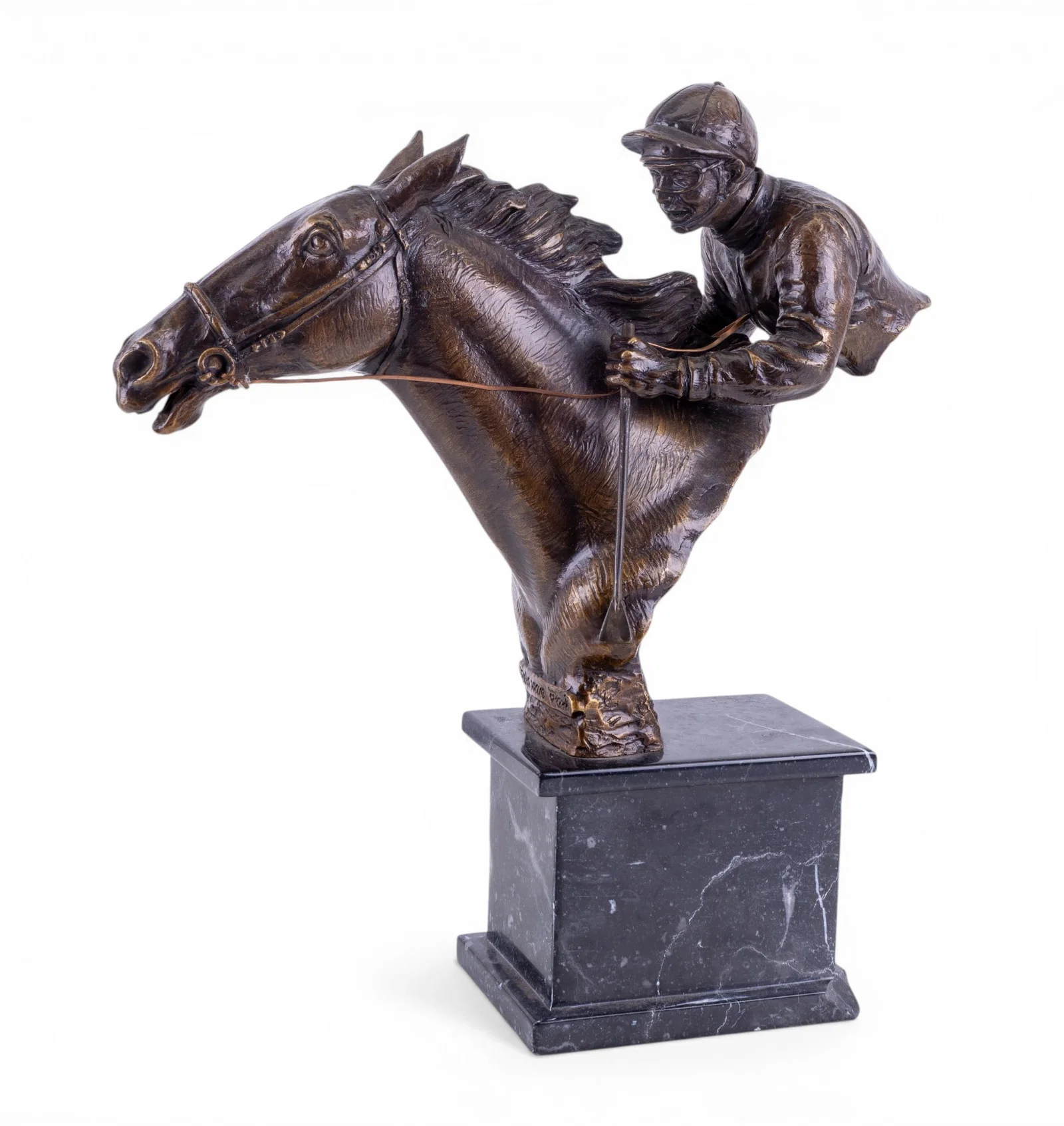 Bronze Jockey "Delaware Park" Jockey + Horse