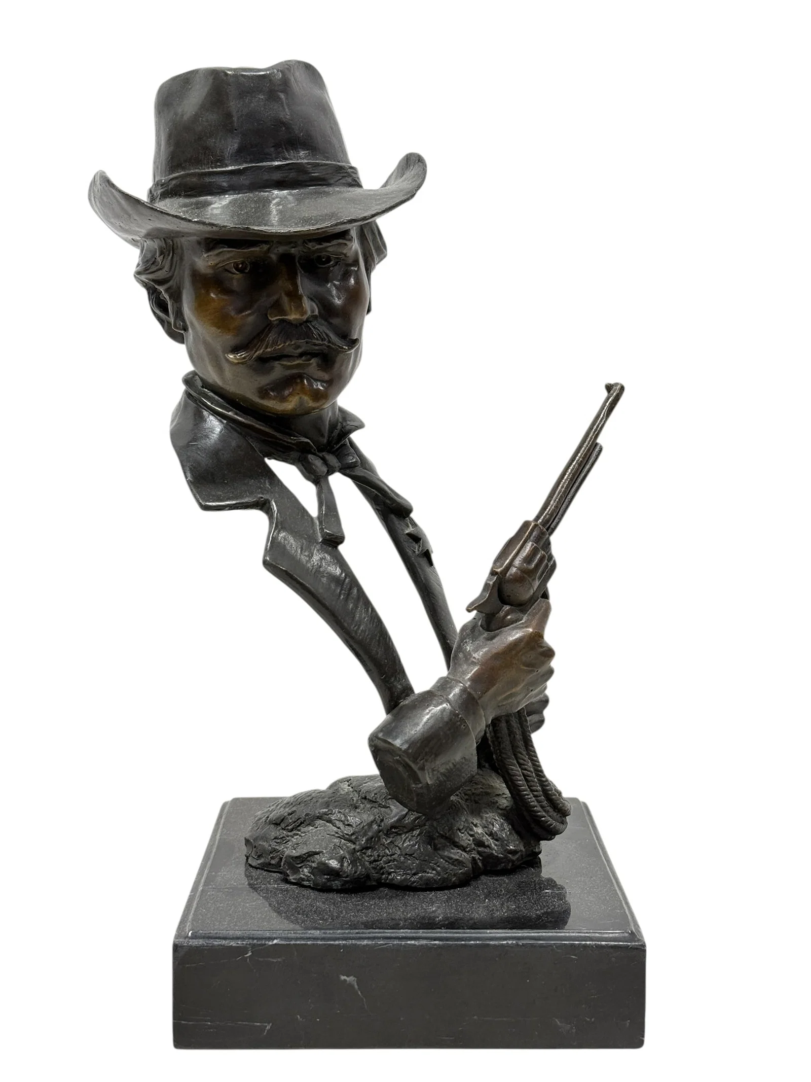 Bronze "Wyatt Earp" Wild West Sculpture After Timothy P. Trask
