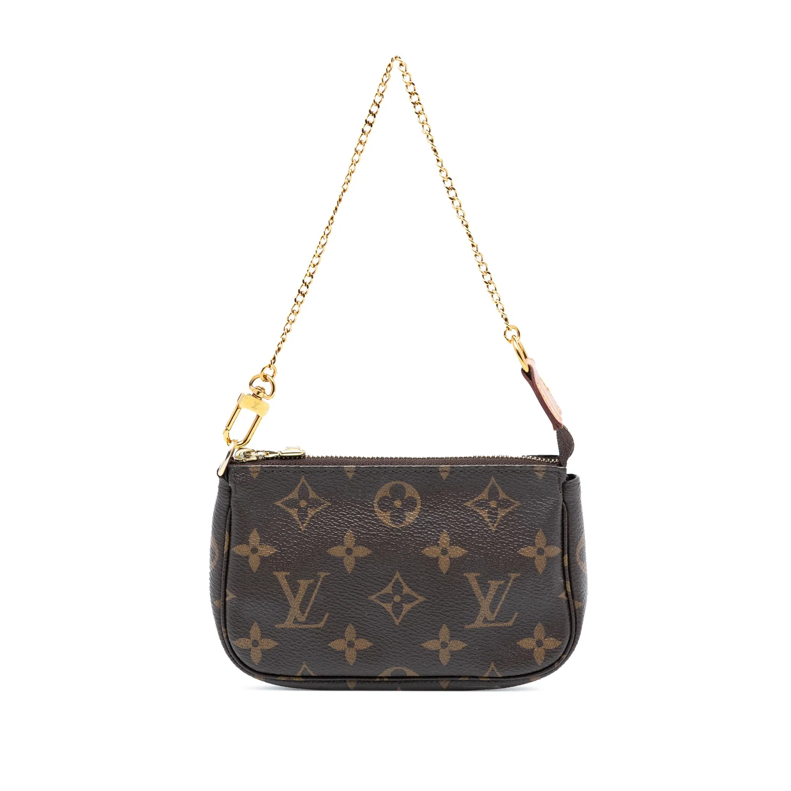 Brown Monogram Canvas Mini Bag with Chain Strap by Louis Vuitton