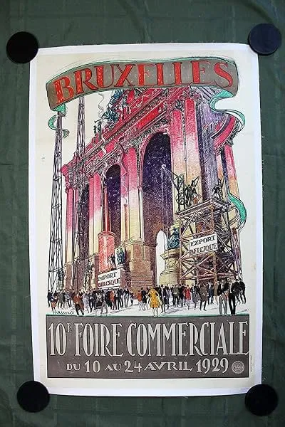 Bruxelles (1925) 25.5x38.5 Belgian World's Fair Poster LB