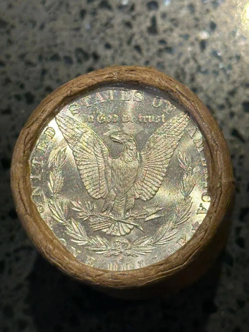BU $10 Morgan Silver Dollar Roll S & O Ends