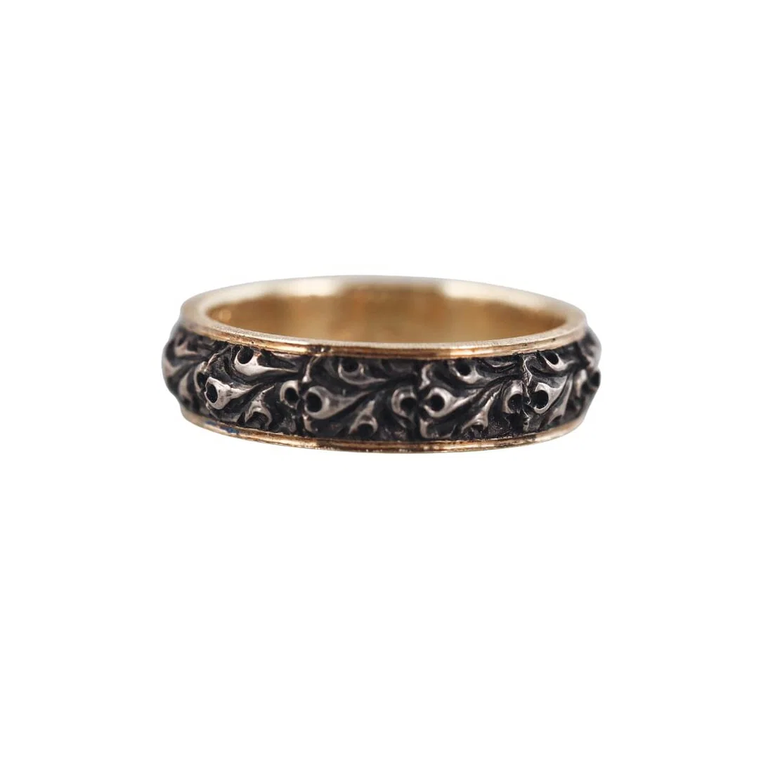 Buccellati Brunito 18k Gold Burnished Silver Waves Band Ring