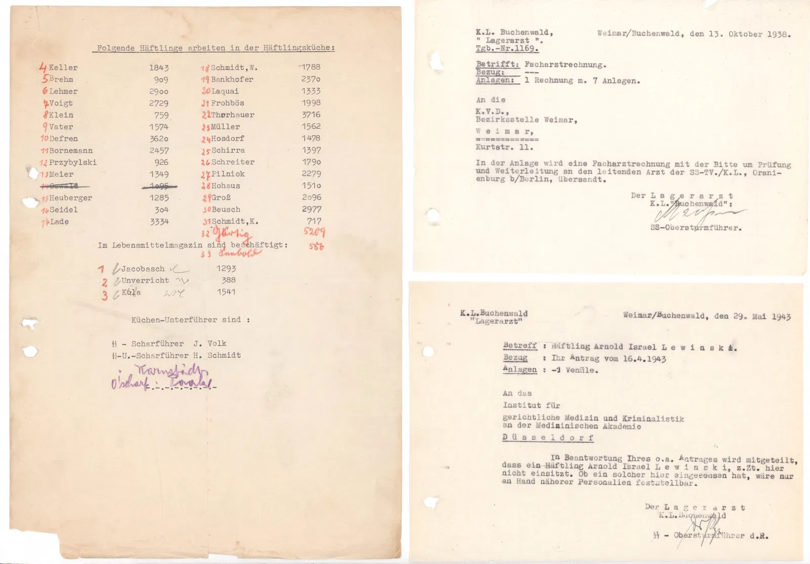 BUCHENWALD MEDICAL-RELATED DOCUMENTS (6)