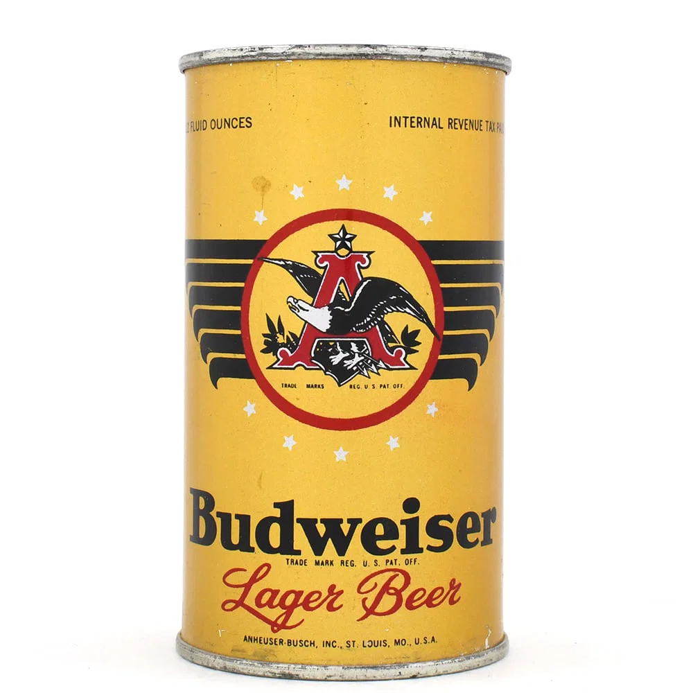 Budweiser Lager Beer Flat Top NON-OI KANSAS TAX LID 44-2