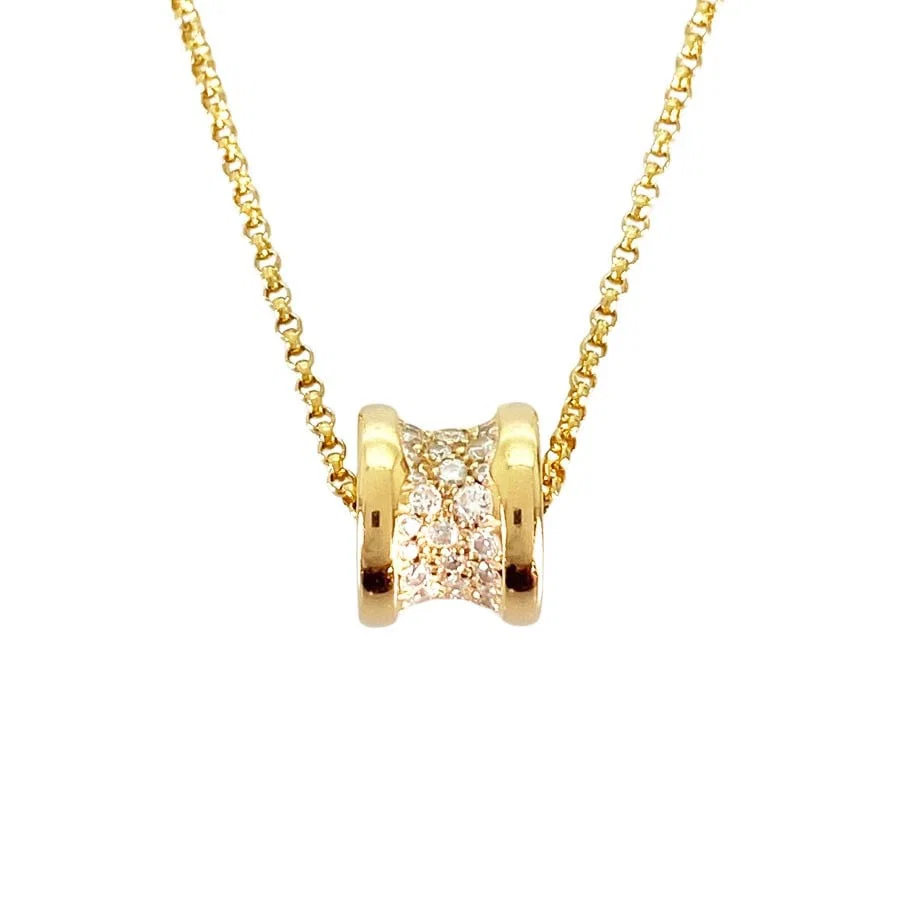 BVLGARI YELLOW GOLD DIAMOND NECKLACE