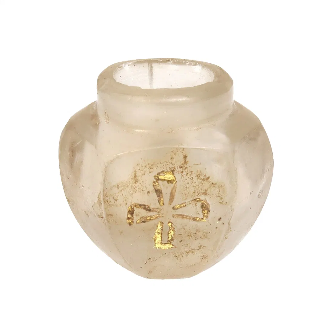 Byzantine Rock Crystal Vessel with Cross, c. 10th–12th Century A.D.