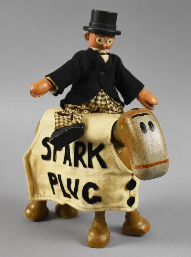 c1920 Schoenhut Barney Google & Spark Plug Wooden Horse