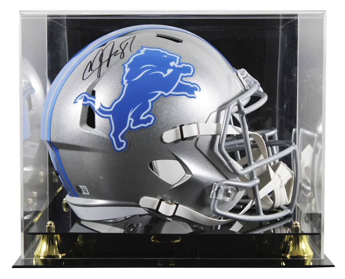 Calvin Johnson Signed 2017-23 Lions Full Size Helmet with Beckett Authentication