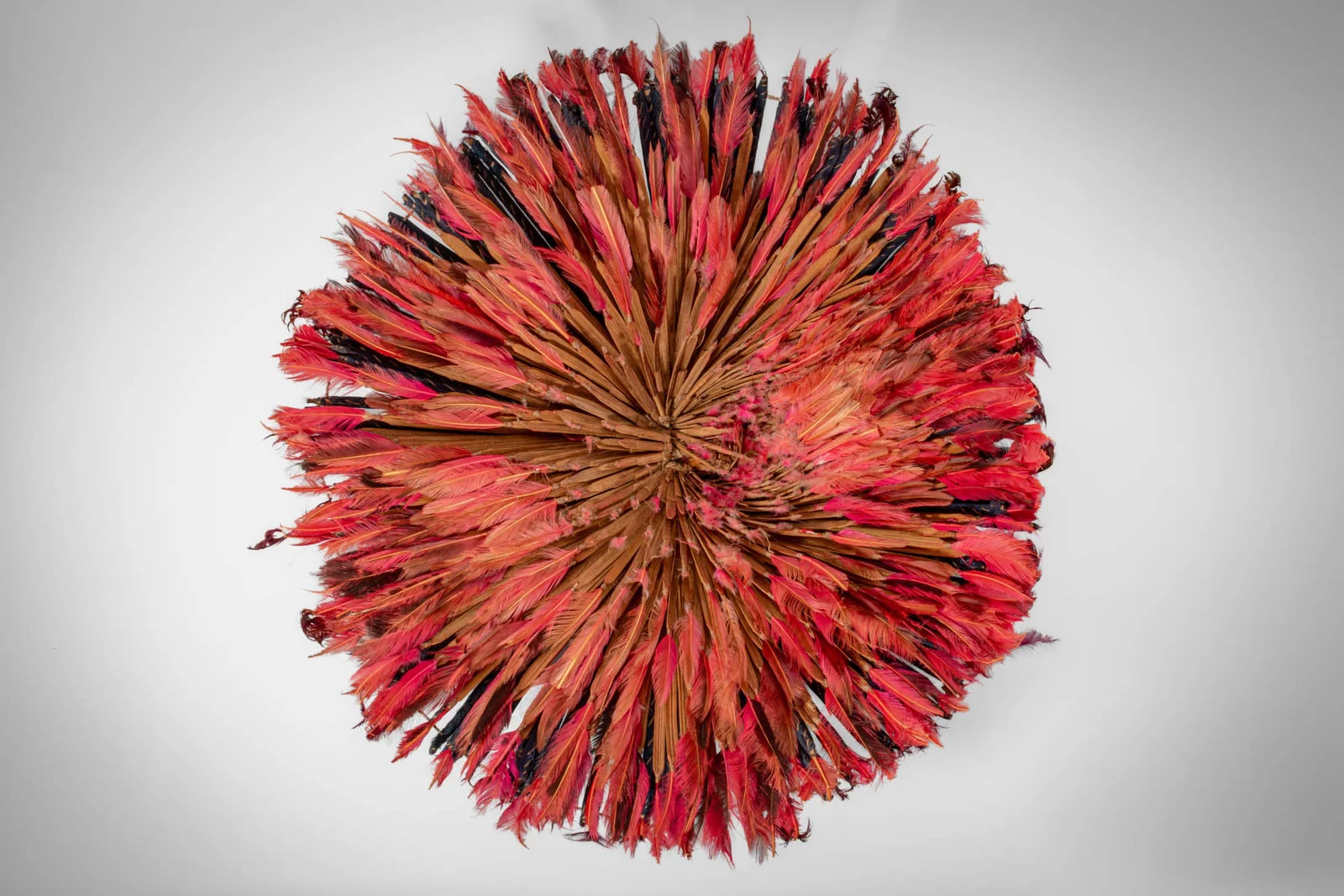 CAMEROON FEATHERS STRAW CLOTH HAT