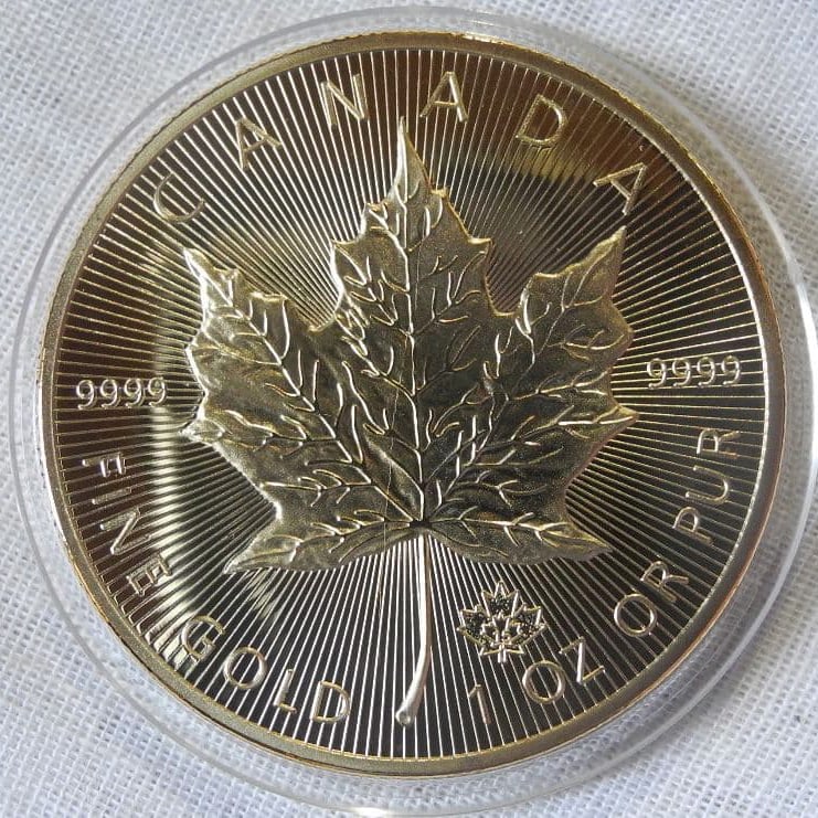 Canadian Maple Leaf 5 dollar coin
