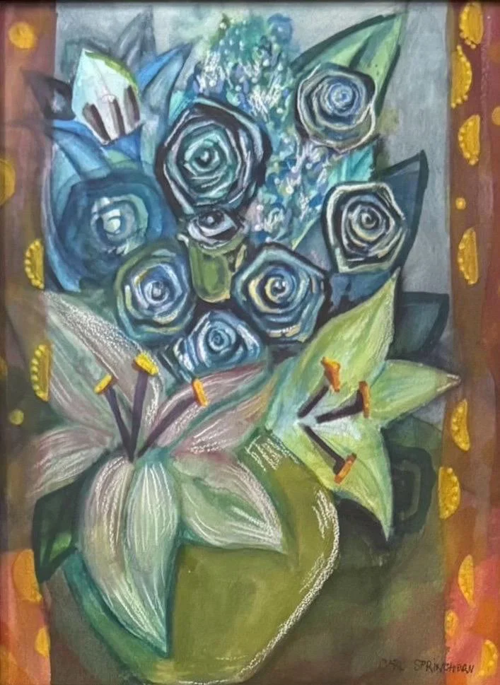 Carl Sprinchorn, Mixed media on paper.