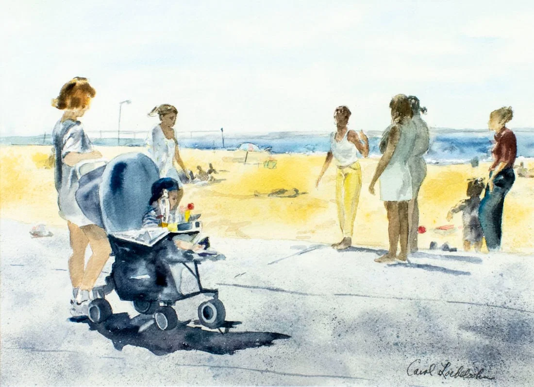 Carol Loeblsohn (NY,mid 20C) watercolor painting