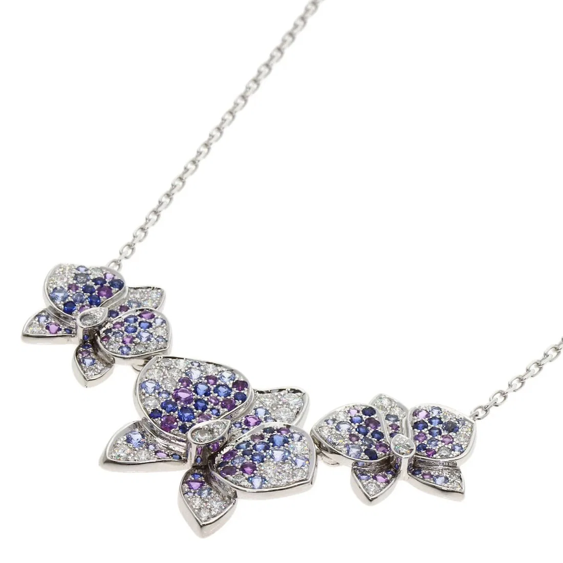 CARTIER CARES DOLKIDE PAL DIAMOND SAPPHIRE AMETHYST NECKLACE