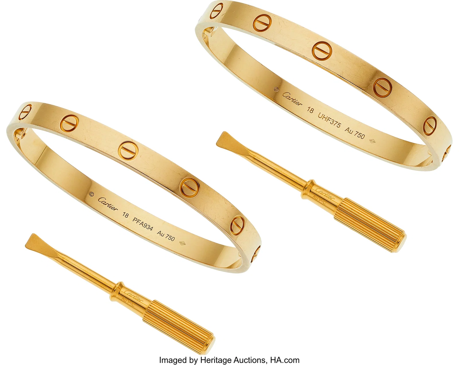 Cartier, Gold Bracelets Metal: 18k yellow gold