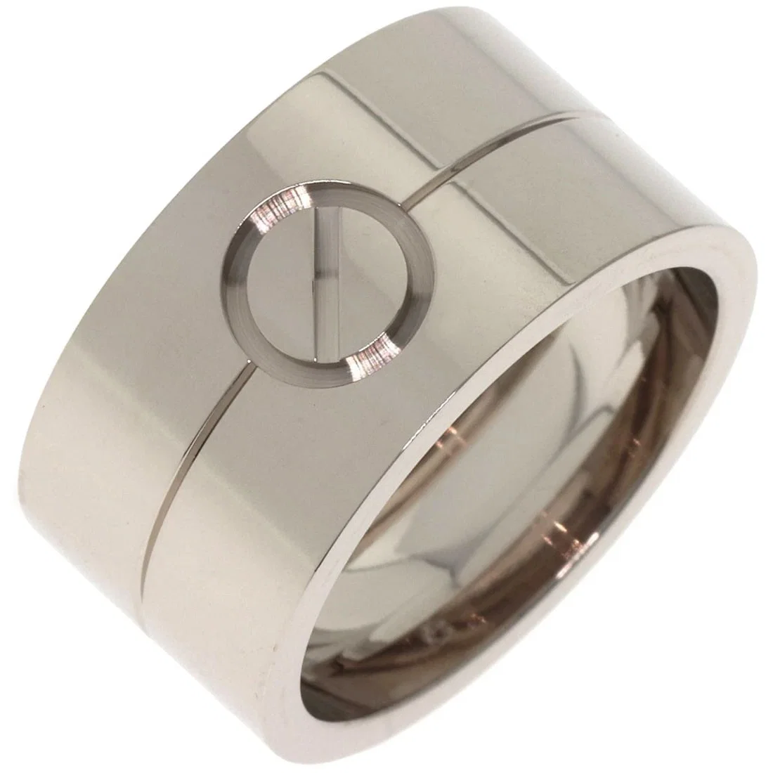 CARTIER HIGH LOVE RING RING K18 WHITE GOLD MENS