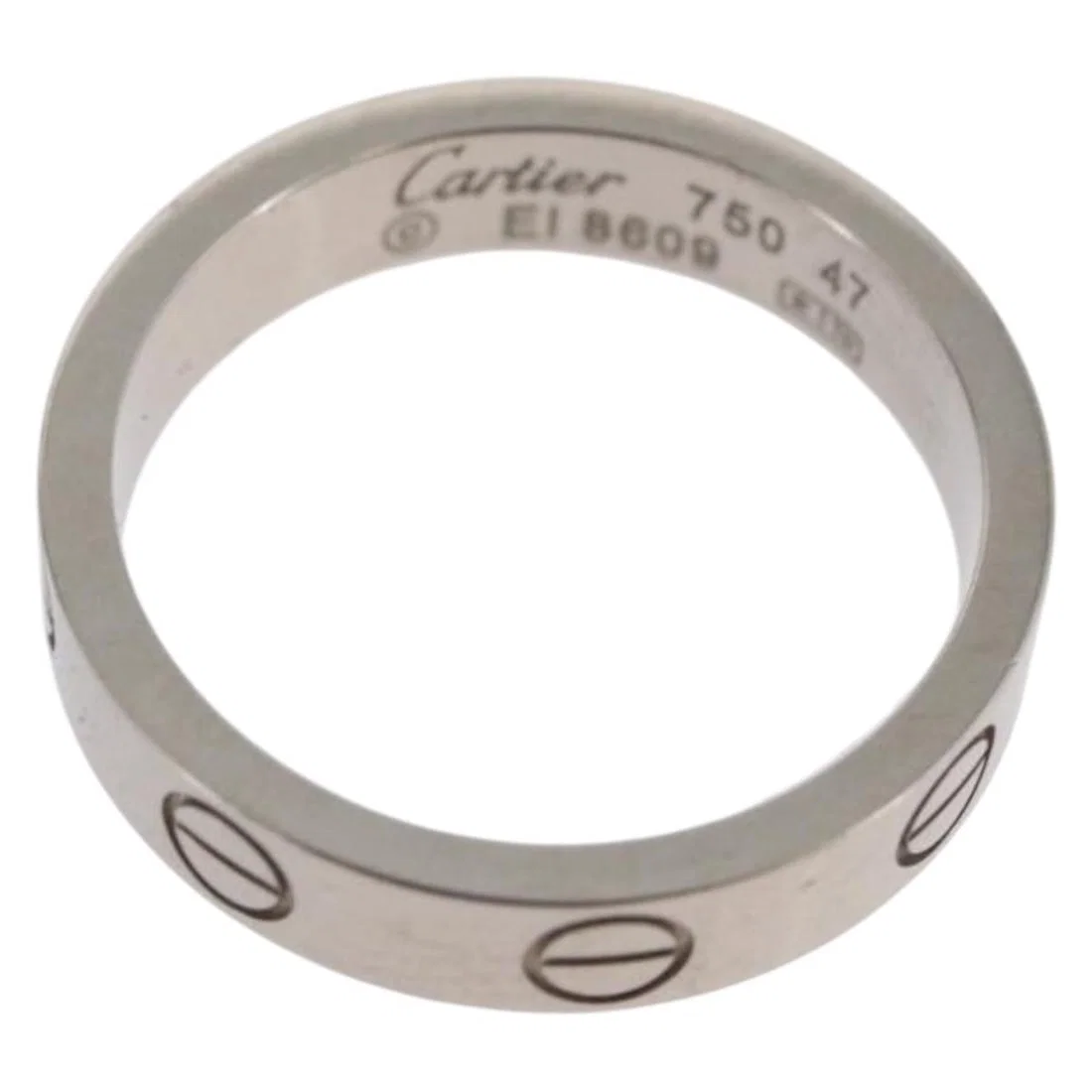Cartier Love Band 750 White Gold Size 7 with Original Box