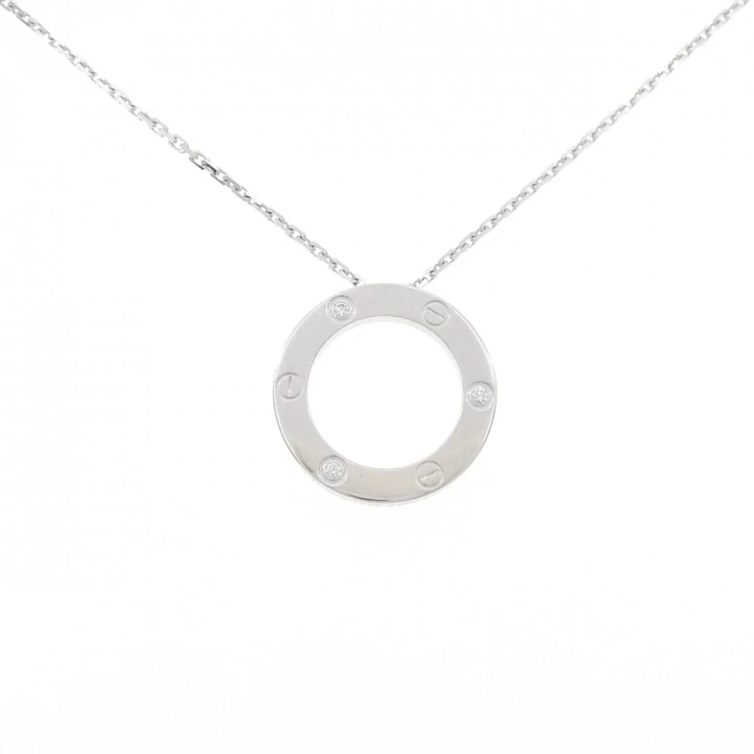 CARTIER LOVE NECKLACE HALF DIAMOND