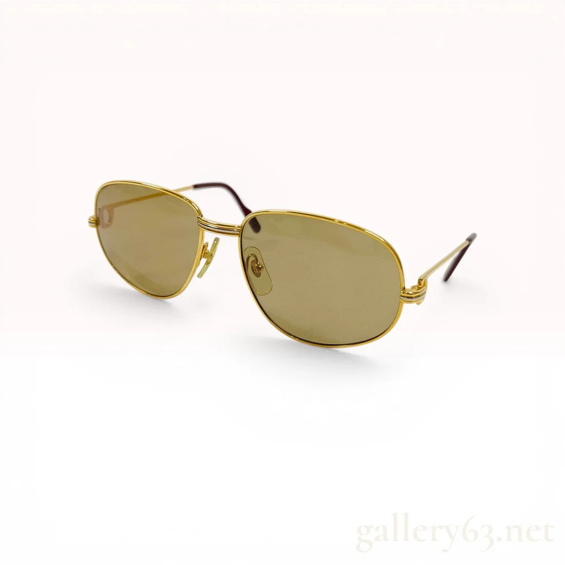 Cartier Romance Louis Gold-Tone Aviator Sunglasses
