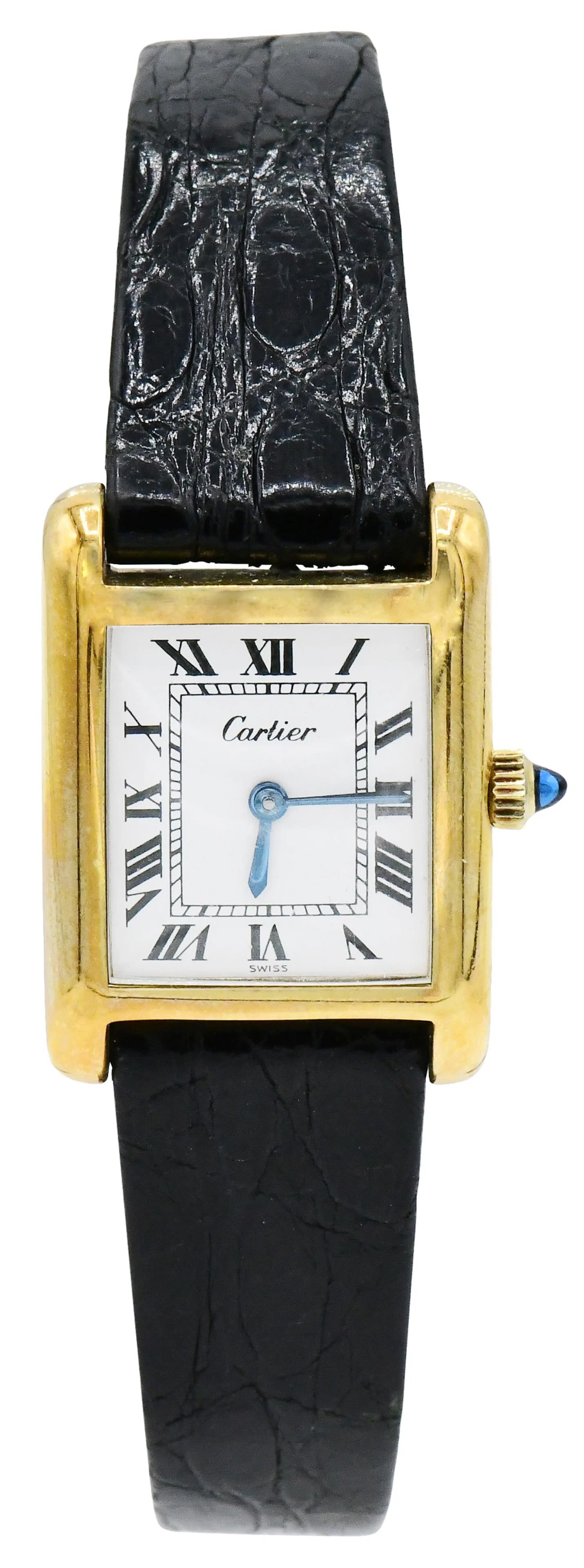 Cartier "Tank Louis" 18K Gold-Plated Wristwatch