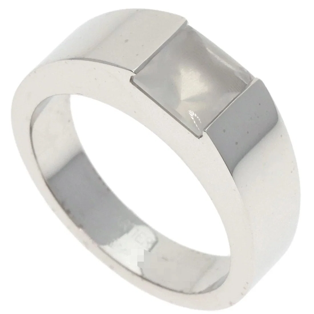 CARTIER TANK MOONSTONE RING K18 WHITE GOLD