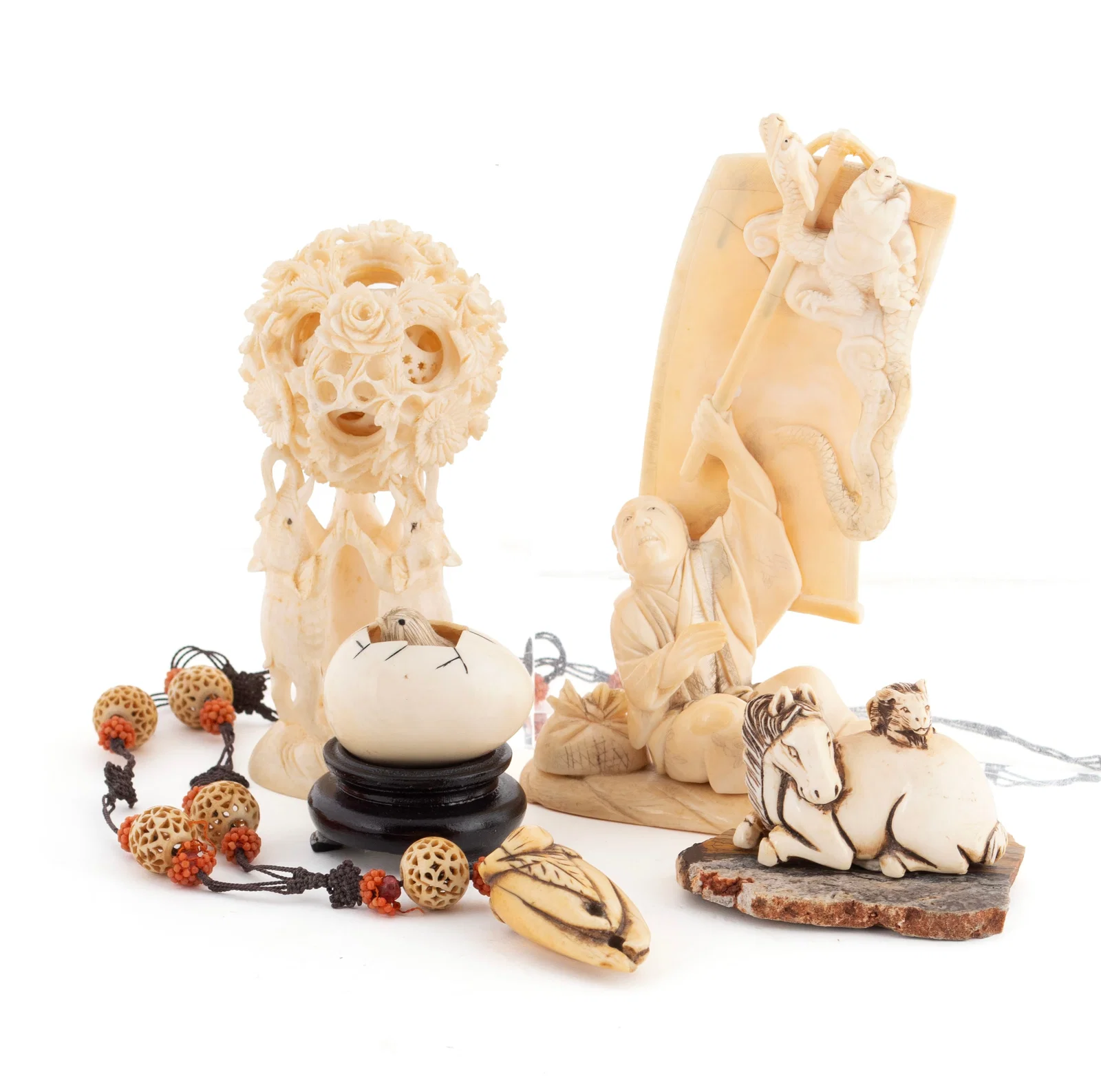 CARVED NETSUKE AND OTHER COLLECTIBLES