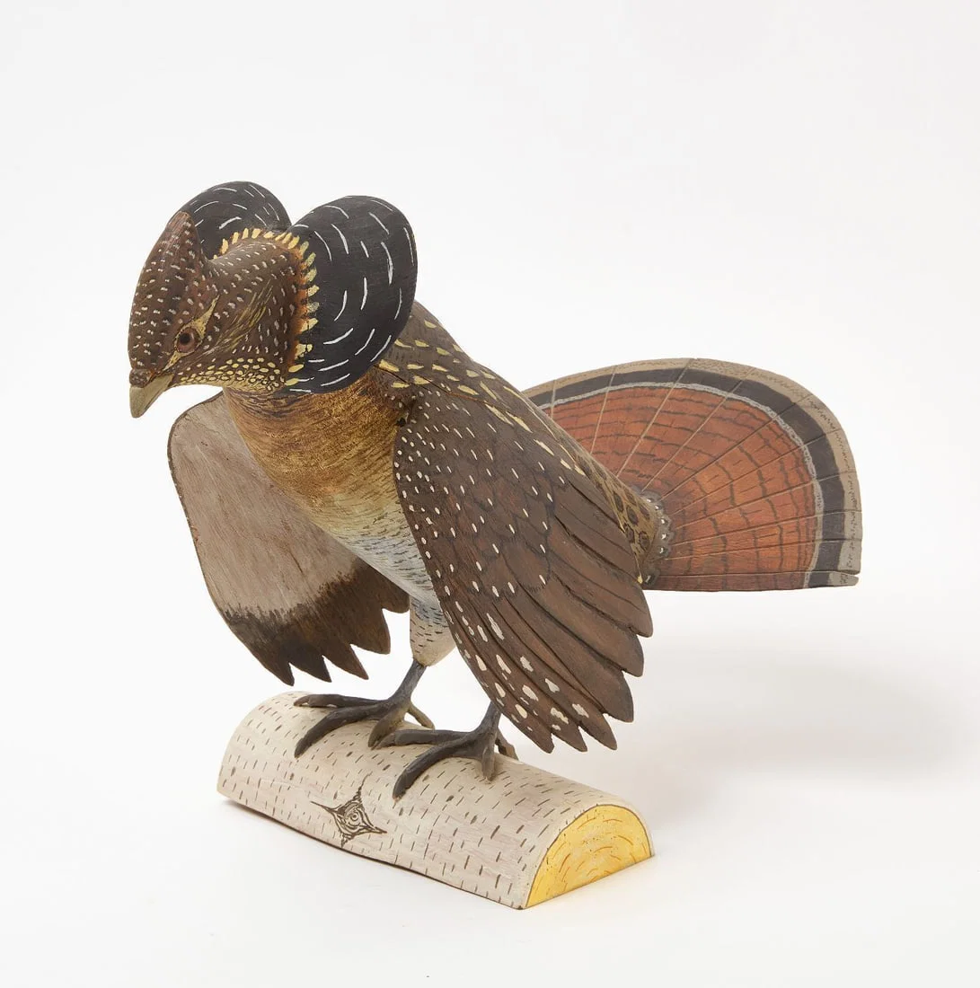 Carved Ruffed Grouse