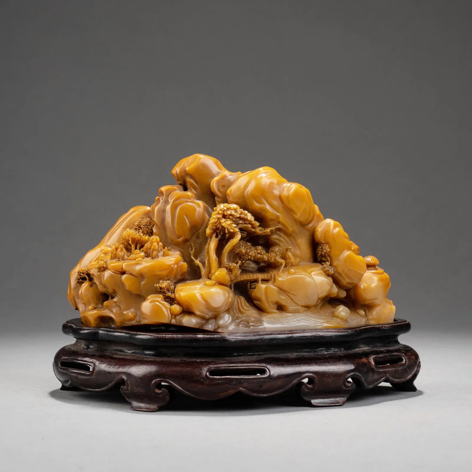 Carved Tianhuang Stone Figure Boulder