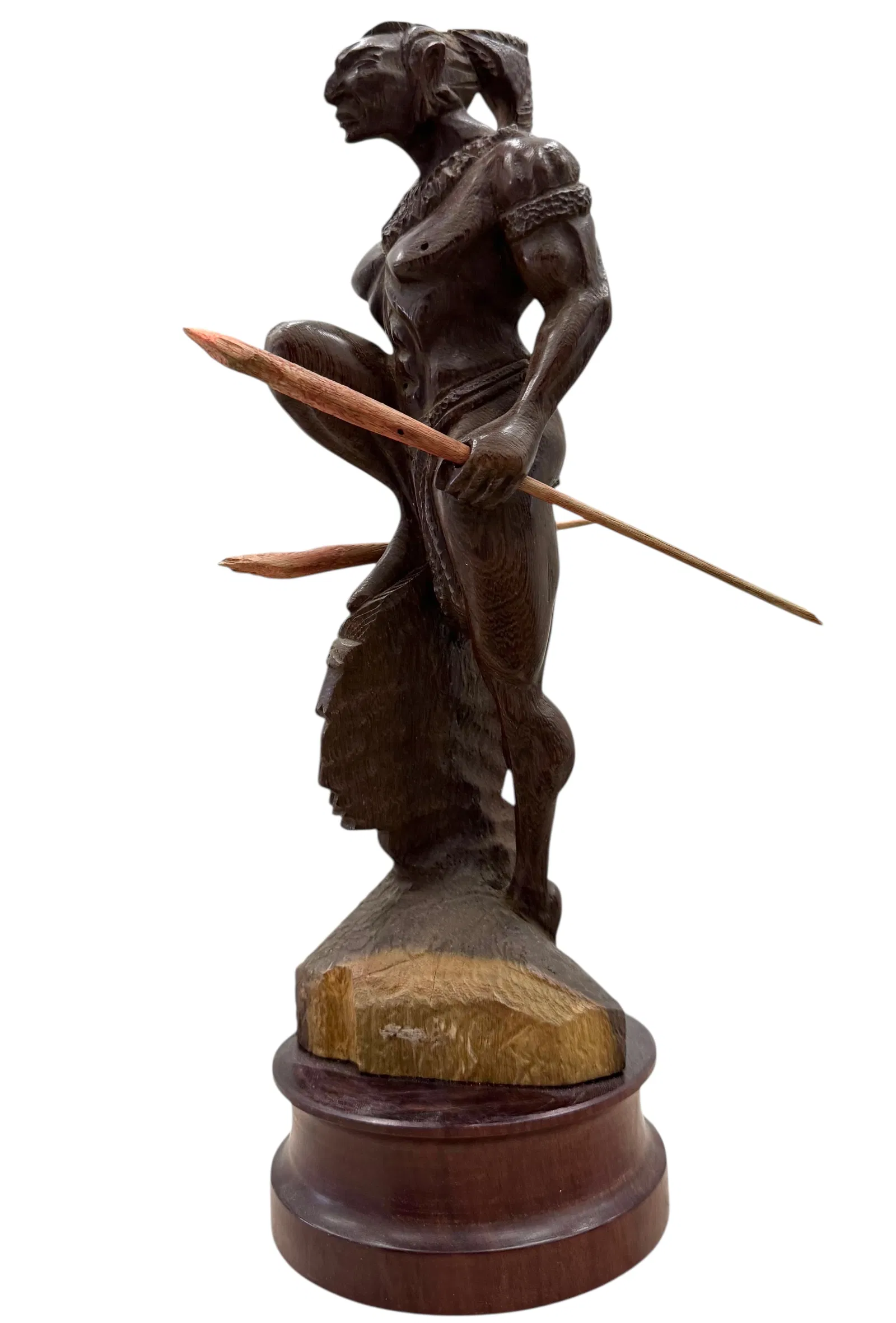 Carved Wood Cuban Taino Indian Sculpture 15"