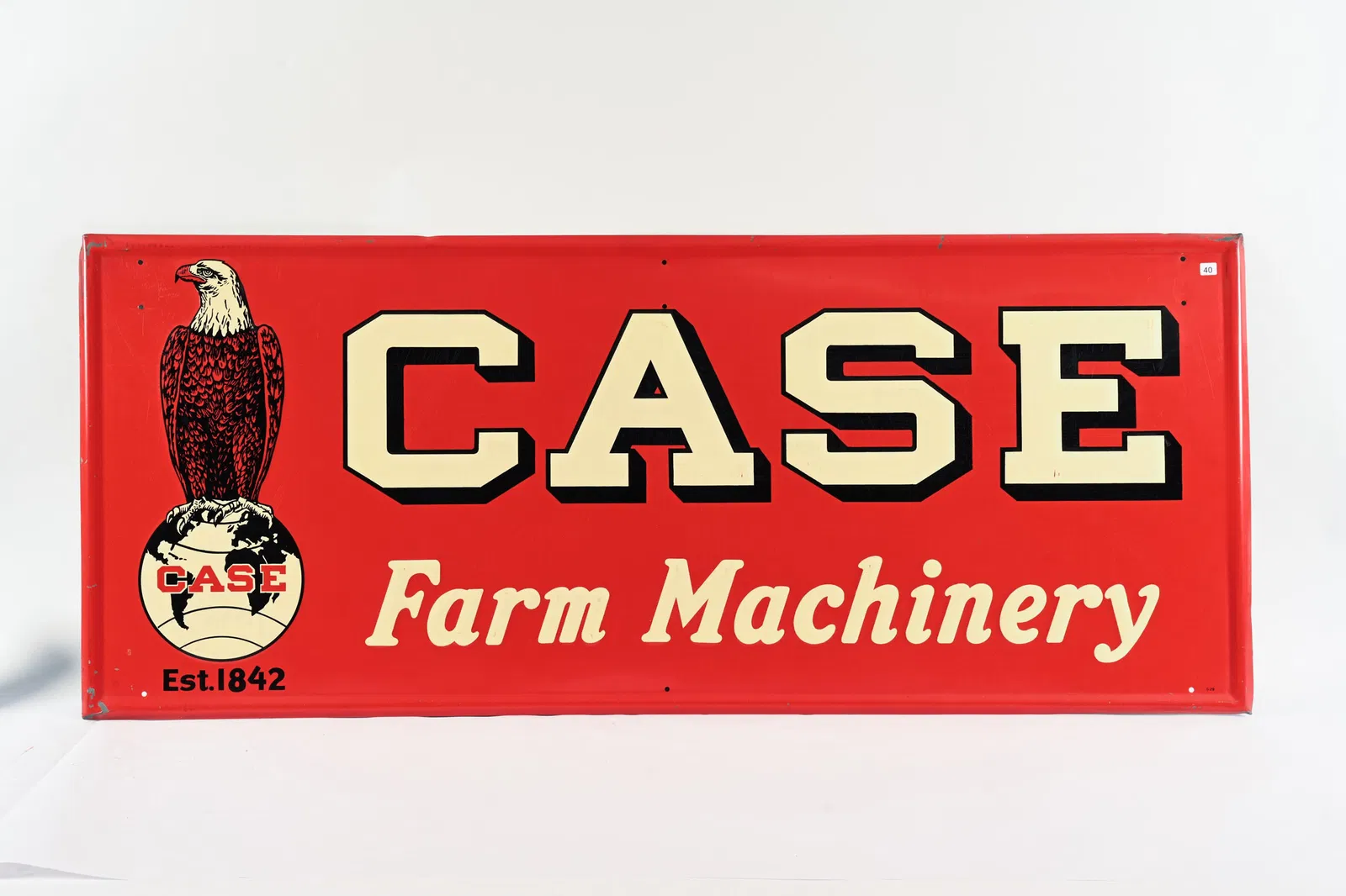 CASE FARM MACHINERY EMBOSSED TIN SIGN