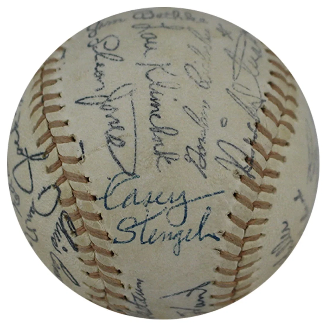 Casey Stengel Autographed 1960s Baseball with JSA COA