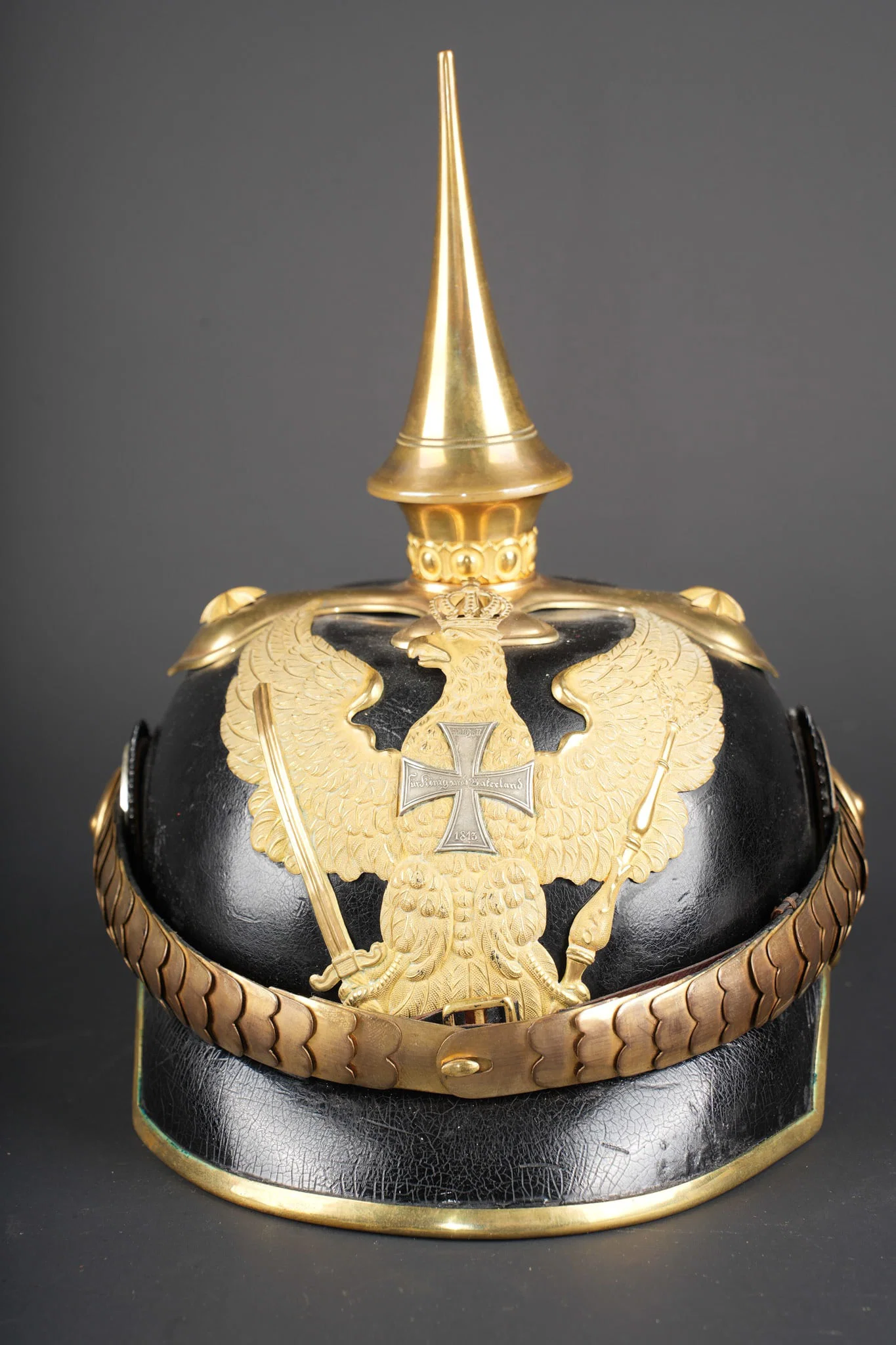 Casque prussien des regiments de dragons de reserve. Prussian helmet of the reserve dragoon
