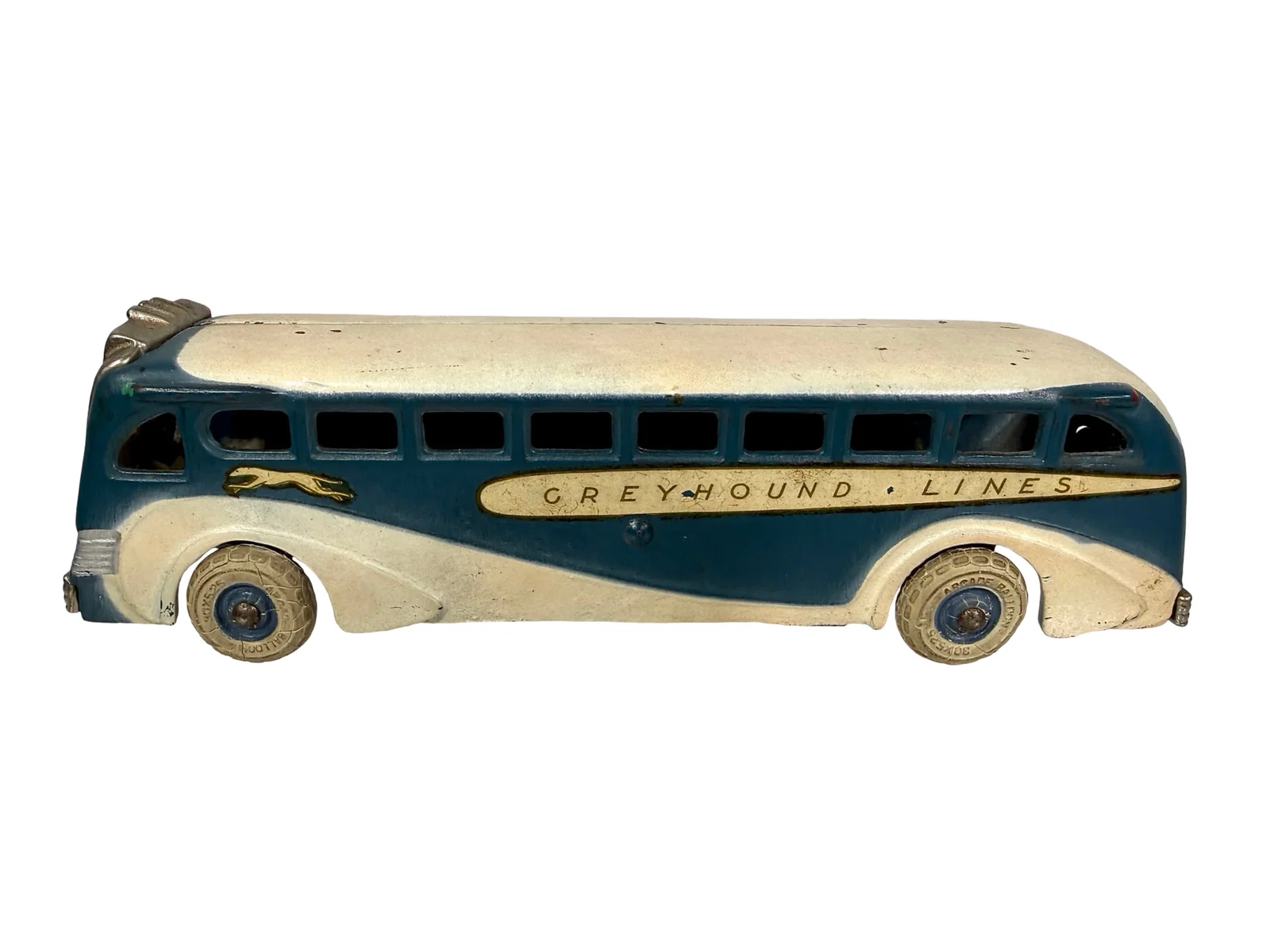 Cast Iron Greyhound Bus Toy