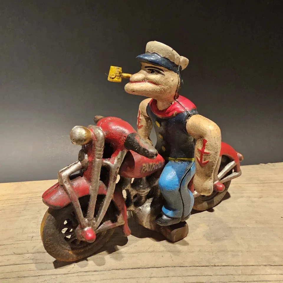 Cast Iron Saylor on Patrol Motorcycle