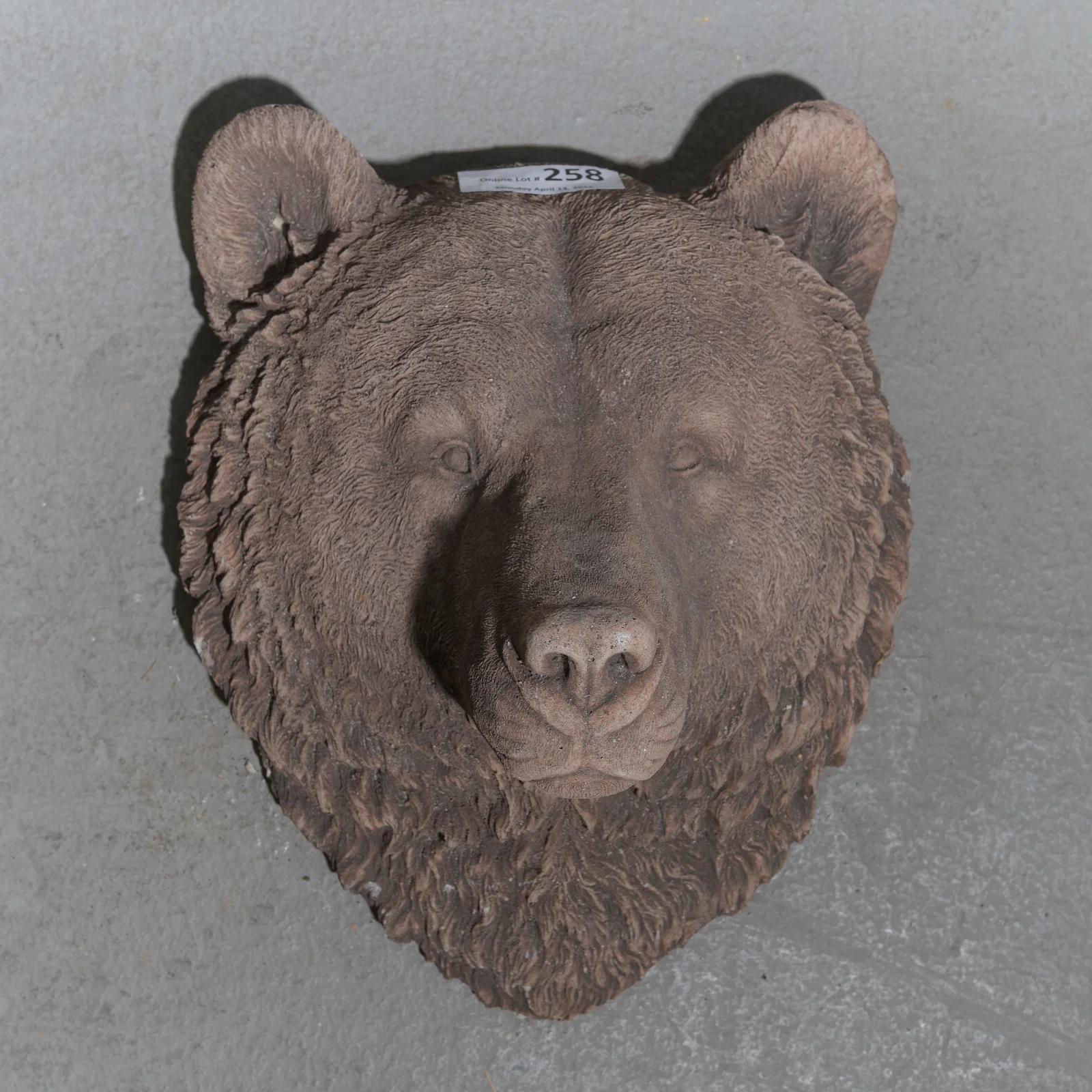 Cast Stone Bear Face Wall Mount #2