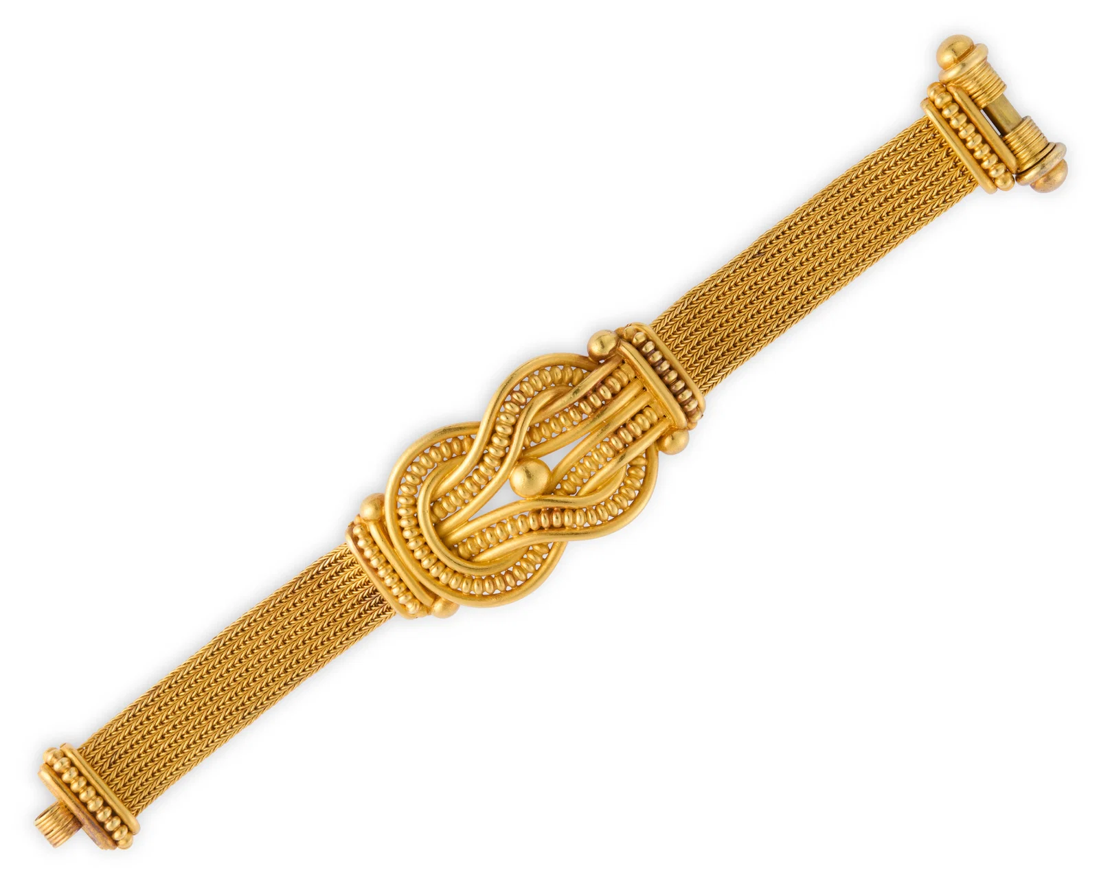 CASTELLANI 18K Gold Archaeological Revival 'Hercules Knot' Bracelet